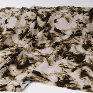 Mềm Mại Và Không Trong Suốt Nâu Cà Phê Tie Dye In Giả Bông Và Vải Lanh Thiết Kế Vải Áo Sơ Mi Hanfu Váy Vải - Product Image 1