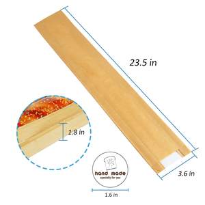 Bolsa de Papel Kraft para Panadería, Impresa Personalizada, Resistente a la Grasa y al Aceite, para Donas, Baguettes Francesas y Tostadas, con Ventana Transparente - Product Image 2