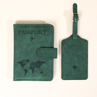 Y623 YUCHUAN HRF-27 Ensemble de couverture de passeport et de bagages en cuir PU avec portefeuille de voyage et porte-cartes Logo personnalisé