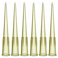Pipettes compte-gouttes, fournitures de laboratoire médical, vente en gros, universelles, jaunes, 200 ul, embouts de pipette en boîte