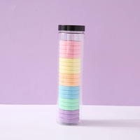 20pcs vente en gros personnalisé filles lavage bandes en peluche mignon bonbons couleurs haute Stretch filles bandeau en gros pour les femmes
