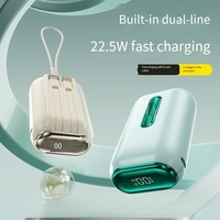 Nouvelle batterie externe MQ avec câble intégré, grande capacité 20000 mAh, charge ultra-rapide, chargeur portable d'extérieur pour téléphones