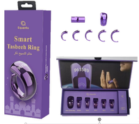 Anillo Tasbih Inteligente Equantu con Carga Inalámbrica para Recordatorio de Oración por Bluetooth y Contador de Zikr