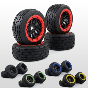 Pneus de voiture RC <span class=keywords><strong>Baja</strong></span> <span class=keywords><strong>5b</strong></span> Hpi à l'échelle 1/5, pneus Rofun à bande de roulement en bloc, accessoires de course tout-terrain, roues avant 170x60, roues arrière 170x80 - Product Image 1