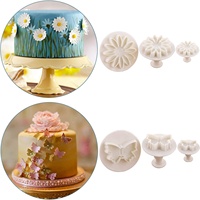 Moule en plastique pour décoration de gâteaux et de biscuits, 36 pièces, en forme de cœur, de papillon, de fleur, de sucrier, DIY