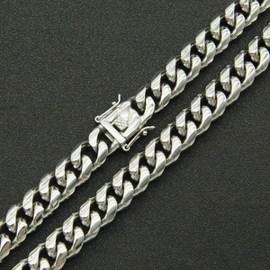 <b>Titanium</b> Steel Cuban <b>Chain</b> Men's Necklace, Fashionable Hip-hop Nightclub <b>Chain</b> Jewelry Tanjing Fashion Lijing Necklace - Product Image 4