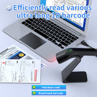 Escáner de Código de Barras USB con Cable Xincode, Escáner de Código de Barras Láser 1D Portátil, Lector de Código de Barras de Mano con Soporte, Pistola de Escaneo GT-3501-B