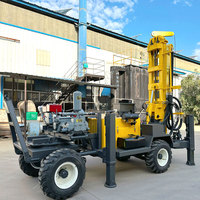 Foreuse de puits d'eau sur remorque WD-200, profondeur de forage de 200 m, facile à utiliser avec pompe 220 V et composants essentiels du moteur