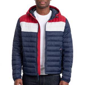 Veste matelassée à capuche pour homme, unie, décontractée, imperméable, coupe-vent, avec fermeture éclair sur le devant, ultra-rembourrée, 6XL XS - Product Image 1