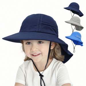 Summer New Children's Casual Cycling <b>Leaf</b> Pattern <b>Light</b> Breathable Mesh Sun Protection Bucket Hat - Product Image 2