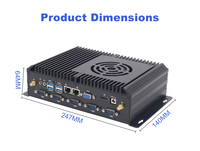 Mini PC GOWINPC con Ventilador, Intel Core I5/i3/i7, 12-36V, DDR4, SSD/HDD, Windows 10/11/Linux