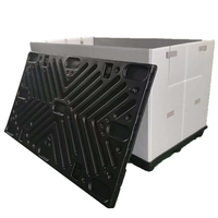 Boîte à palettes en plastique pliable 2070*1150mm pour pièces automobiles, logistique intensives et expéditions à l'exportation