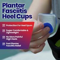 Coupes de talon en gel Inserts de fasciite plantaire-Coussinets de talon en silicone pour les éperons osseux Soulagement de la douleur Protecteurs de votre douleur ou de votre meurtri