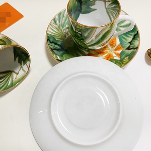 Luxury Banana Pattern 2-Cup Bone China 250ml Coffee & Tea Cups & Saucers Elegant <b>Drinkware</b> - Product Image 6