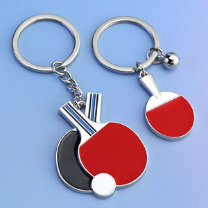 Porte-clés Souvenir en Alliage Gravé au <span class=keywords><strong>Laser</strong></span> Léger, Thème Club Sportif, Balle de Tennis de Table - Product Image 3
