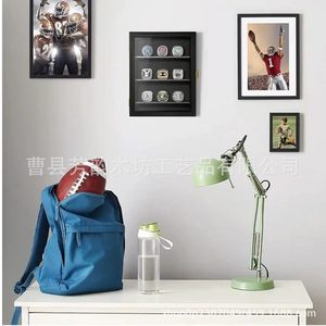 Solid Wood Champion Ring <b>Display</b> Box <b>Wall</b> Mounted Transparent Storage <b>Case</b> For Collection - Product Image 4