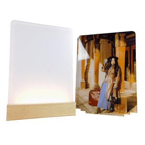 6x8 <span class=keywords><strong>inch</strong></span> màu sắc ấm áp LED handmade thân thiện với môi sáng tạo thăng hoa ánh sáng ban đêm khoảng trống khung ảnh với Gỗ Đứng - Product Image 4