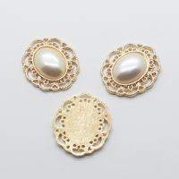 10 pièces/sac 25*30mm rond alliage fleur plaque boucle à la main bijoux à bricoler soi-même vêtements accessoires