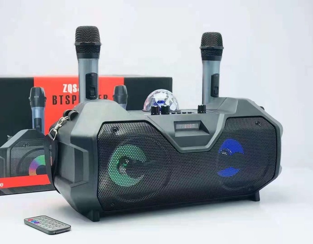 ZQS4240 2*3 Inch Outdoor Portable Speaker DJ Speaker System Subwoofer Sound Box With LED Light