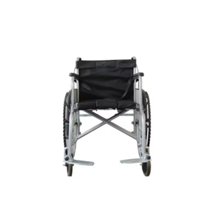 医療用軽量折りたたみ式車椅子、金属フレームと革製シート、旅行用、取り外し可能な移動補助具 - Product Image 5