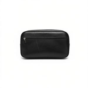 Trousse de toilette 25x14x7,5 cm en cuir, pochette cosmétique pour homme, portable, durable, résistante à l'eau, sac de rangement pour salle de bain - Product Image 2