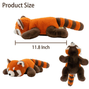 7557 Simpatico Peluche di Panda Rosso da 11 Pollici, Giocattolo Imbottito Pesante, Regalo di Compleanno per Bambini - Product Image 2