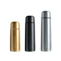 500ml Mini Top Seller Doble pared 18/8 Acero inoxidable Bala Termo Frasco de vacío para el deporte con la taza