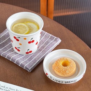 Novelty Cherry Blossom Ceramic Tumbler with Lid Porcelain Coffee Cup <b>Cute</b> <b>Mugs</b> for Girls - Product Image 4