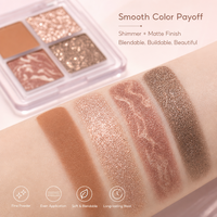 Palette d'ombres à paupières scintillantes or rose en promotion, OEM/ODM, marque privée, hydratante, coffret cadeau, parfum et couleur personnalisés