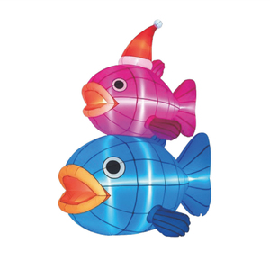 Wholesale Hot Sale Sea Animal Scene Decoration Party Christmas Custom Design Inflatable Wall Christmas Santa Claus Gift - Product Image 1