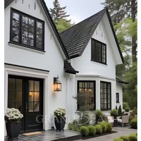 Ventanas Francesas Arqueadas de Aleación de Aluminio Modernas, Personalizadas OEM, para Casas, Villas, Hoteles, Dormitorios, Salas de Estar, Horizontales