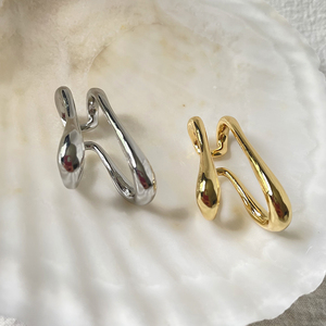 Single Piece Double Layered Irregular Ear <strong>Cuffs</strong> Asymmetric Gold Clip on <strong>Earring</strong> Without Piercing Minimalist Fashion Jewelry 2021 - Product Image 6