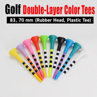 Support de balle de golf durable 83 mm, impression 4 lignes, accessoires de golf professionnels en plastique, vente en gros, fournisseur d'usine OEM/ODM