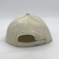 5 panneaux chapeaux en velours côtelé petite courbe bord toile chapeaux non structurés chapeaux de papa personnalisés