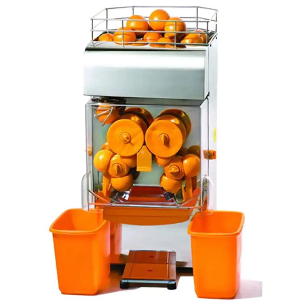 Kommerzieller Orangensaft presse Edelstahl Automatische Entsafter Maschine Industrieller Saft hersteller Elektrischer Orangen presse E4