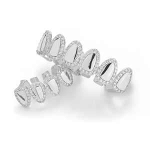 Dents bling glacées personnalisées de luxe Grillz accessoire de mode Hip Hop pour hommes avec Moissanite diamants bijoux fins déclaration - Product Image 4