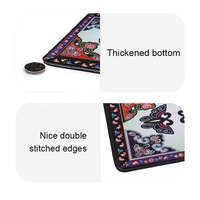 Mini tapis tissé persan par sublimation Tapis style rétro Tapis à motif de tasse Tapis de souris pour ordinateur portable avec table et bureau Tapis de souris de jeu