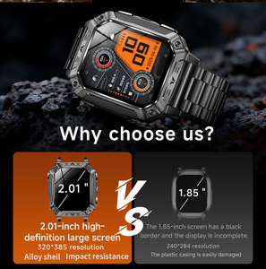 SENBONO AK86 <span class=keywords><strong>Smartwatch</strong></span> da Esterno con Assistente Vocale, IP68, Chiamate Wireless, Monitoraggio Frequenza Cardiaca, Tracciamento del Sonno, Grande <span class=keywords><strong>Smartwatch</strong></span> per Uomo - Product Image 2
