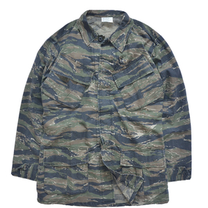 <span class=keywords><strong>Giacca</strong></span> da Campo da Uomo Vintage in Cotone Twill con Toppe Uniforme BDU <span class=keywords><strong>Camicia</strong></span> Mimetica TCU <span class=keywords><strong>Verde</strong></span> Giungla Oliva P41 Fatigue Jacket - Product Image 3