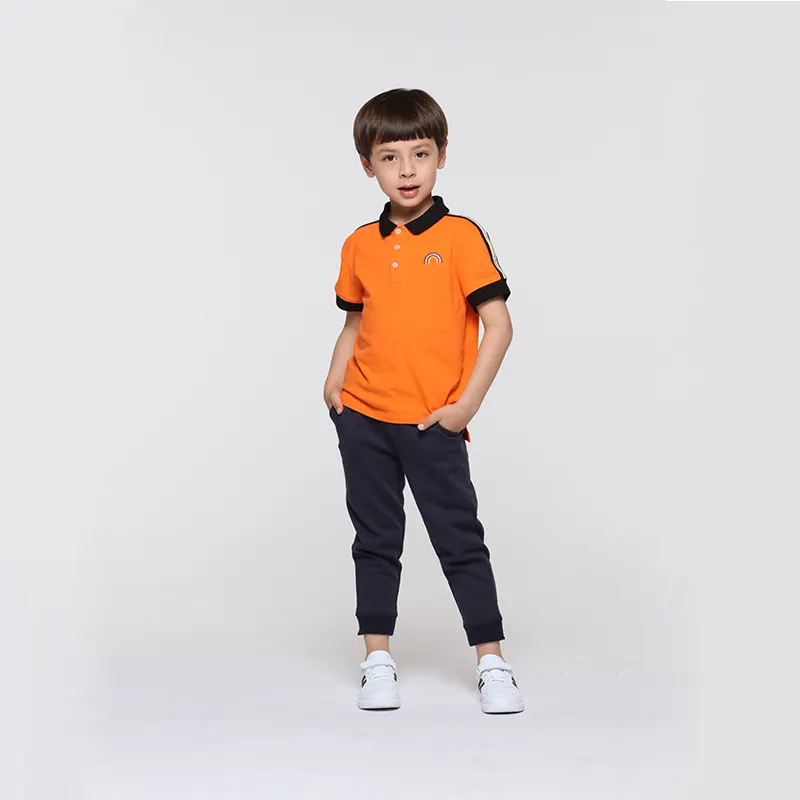 High Quality Boy's Polo Shirt Short Sleeve Kids Fashion Clothes