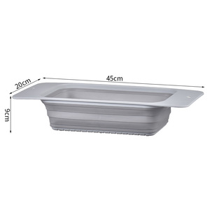 Panier de drainage rectangulaire pliable en polypropylène pour le lavage des légumes et des fruits - Product Image 5