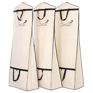 New Style Trailing Wedding Dress Dust <b>Bag</b> Non-woven Luxury <b>Garment</b> Custom logo Foldable Clothes Cover for Evening - Product Image 4