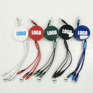 Custom Design Adjustable Plastic Phone Charger <b>Cable</b> with Glow Logo Thermal Transfer Printing <b>USB</b> - Product Image 4