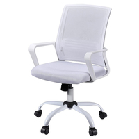 Chaise de bureau ergonomique pivotante à dossier bas en maille, idéale pour les managers, à prix abordable