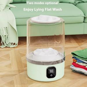 Mini Lavadora Portátil Recargable por USB, Lavadora Eléctrica Semiautomática de Plástico para Ropa Interior, Calcetines y Uso Doméstico - Product Image 5
