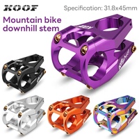 KOOF squelette ultra-léger 45mm léger haute résistance vélo court guidon Riser pièces de vélo 31.8*45mm tige courte vtt