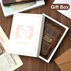 Cagie bán buôn Nhật Ký với khóa bí mật Tạp Chí PU Bìa A5 B6 Nhật Ký cổ điển máy tính xách tay với mật khẩu Bộ quà tặng cho cô gái cậu bé FSC - Product Image 4