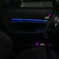 Système d'éclairage ambiant dynamique TMPRO Piano Black pour Honda Fit/Jazz 2021-2025 Modes d'éclairage multiples Accessoires intérieurs automobiles