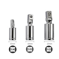Adaptor soket putar sambungan Universal, alat reparasi mobil baja Vanadium krom kepala 1/4 3/8 1/2 konverter Drive sambungan U kotak