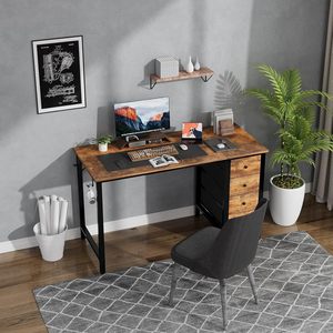 Cross-border trade, storage-equipped floor-standing desktop computer <b>desk</b>, multi-functional <b>wooden</b> writing <b>desk</b> for home use. - Product Image 1